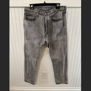 Levi 501 Skinny Straight Grey Wash Jeans (32 waist, 28 inseam)